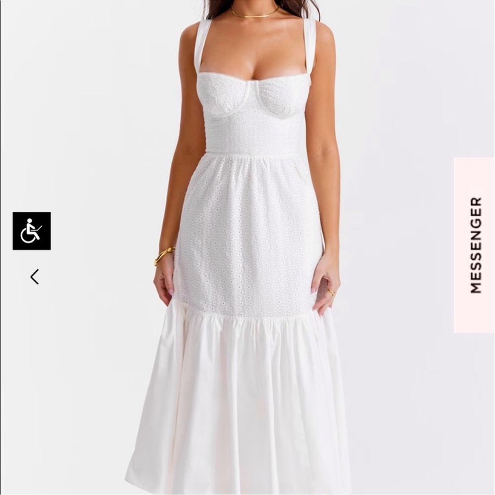 House of CB White Midi Dress